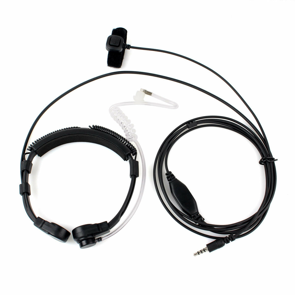 1pin 3.5mm Finger PTT Throat Mic Earpiece Covert Air Tube Earpiece for Mobile Phones Walkie Talkie